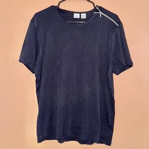 Armani Exchange Men's Short Sleeve Zip Shoulder Short Sleeve T-Shirt Black - XL